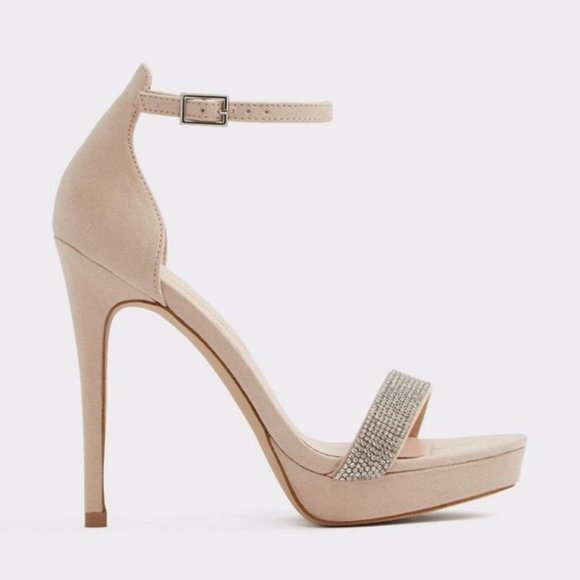 Aldo Nude  Onywen 32 Platform Heel Shoes size 6.5 - Picture 1 of 11